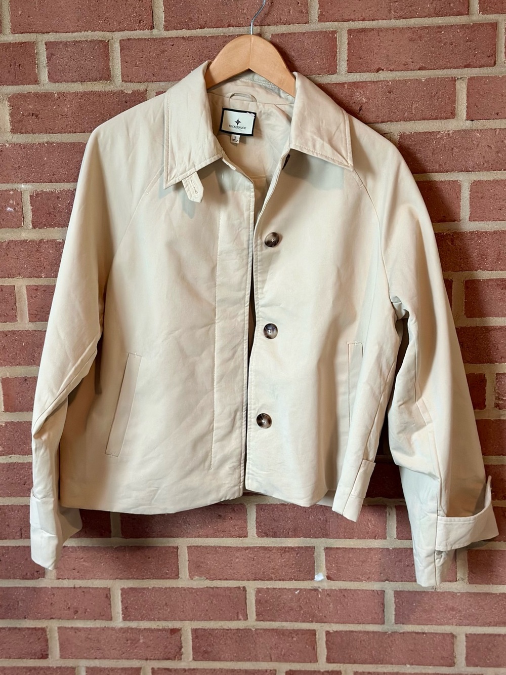 Tuckernuck Beige Cropped Trench Jacket - Picture 3 of 9